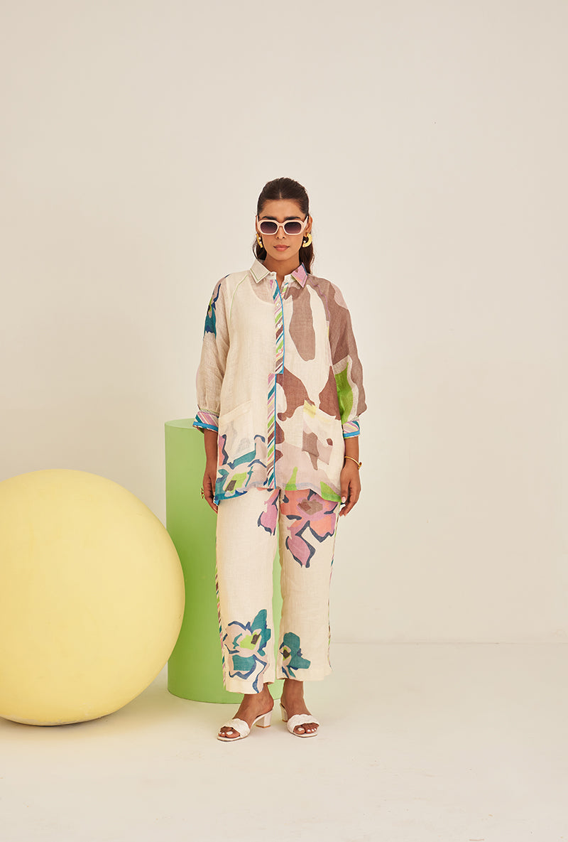 Blue Abstract Print Bella Co-ord Set