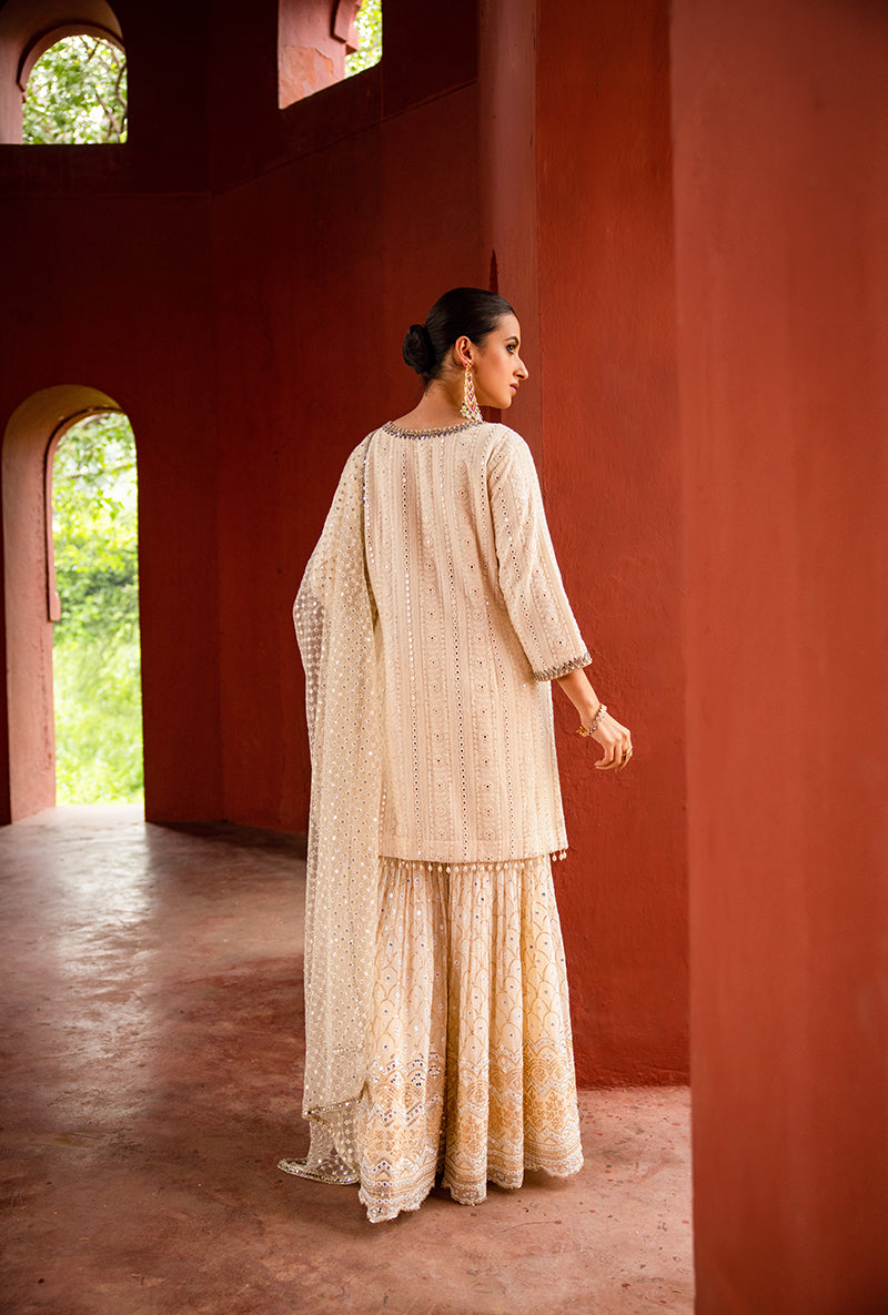 Ivory Lakhnawi Hoor 3.0 Gharara Set