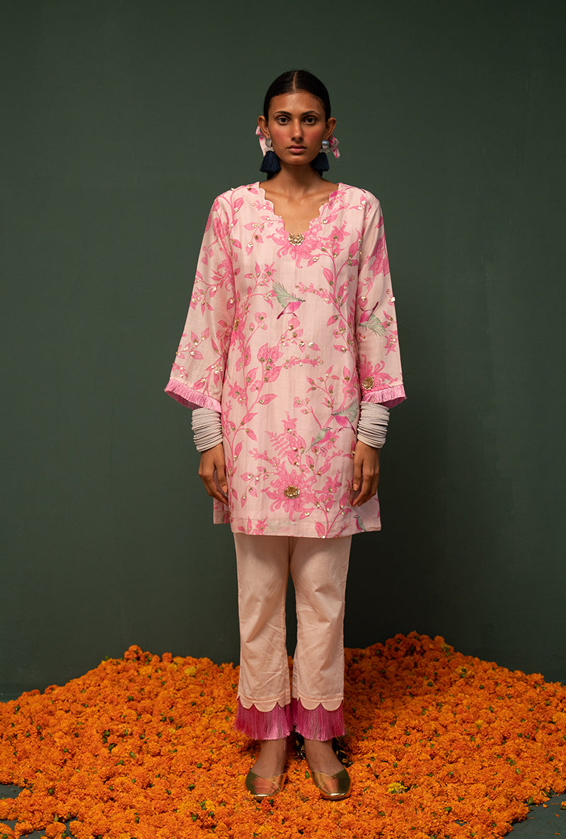 Pink Short Sasha Kurta Set