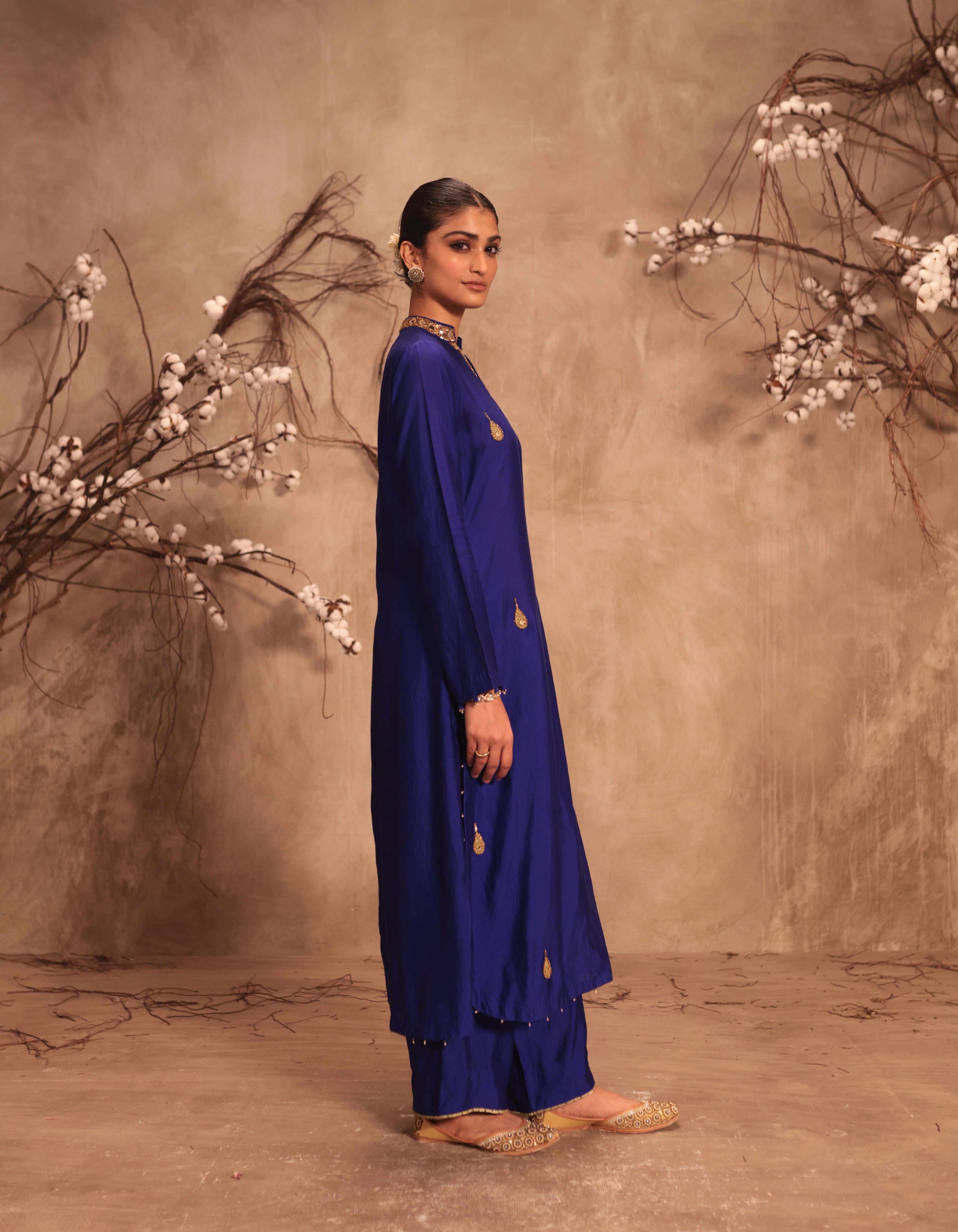 Indigo Applique Rani Kurta Set