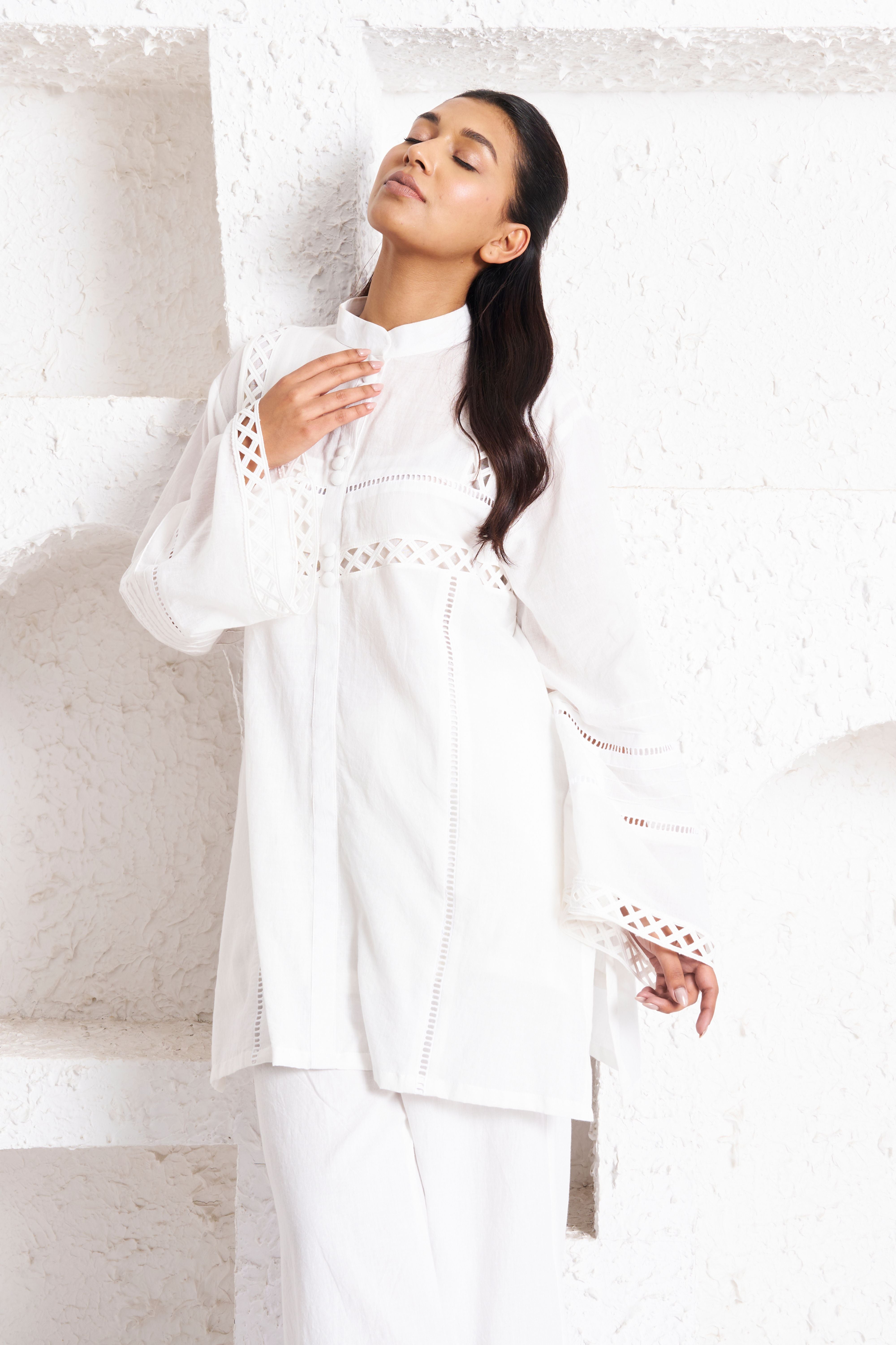 Off White Bella Rose Co-Ord Set