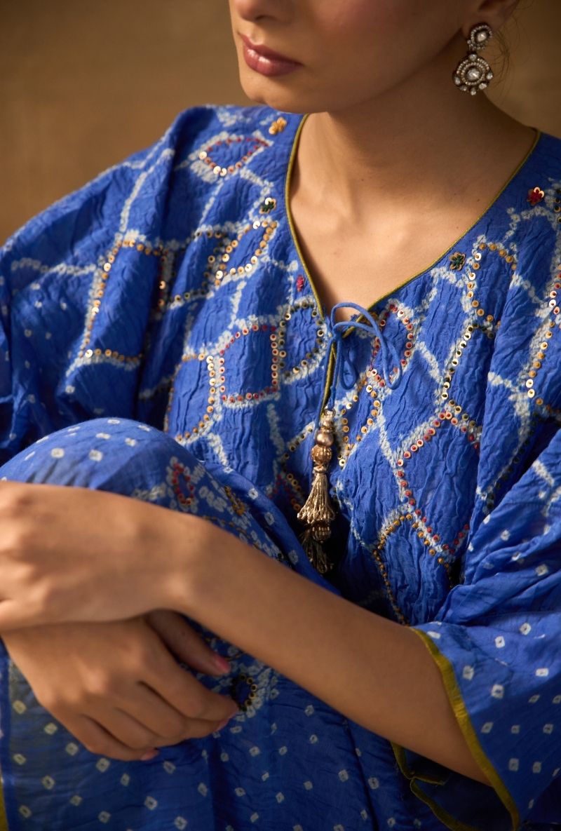 Blue Bandhani Ruhi 2.0 Kurta Set