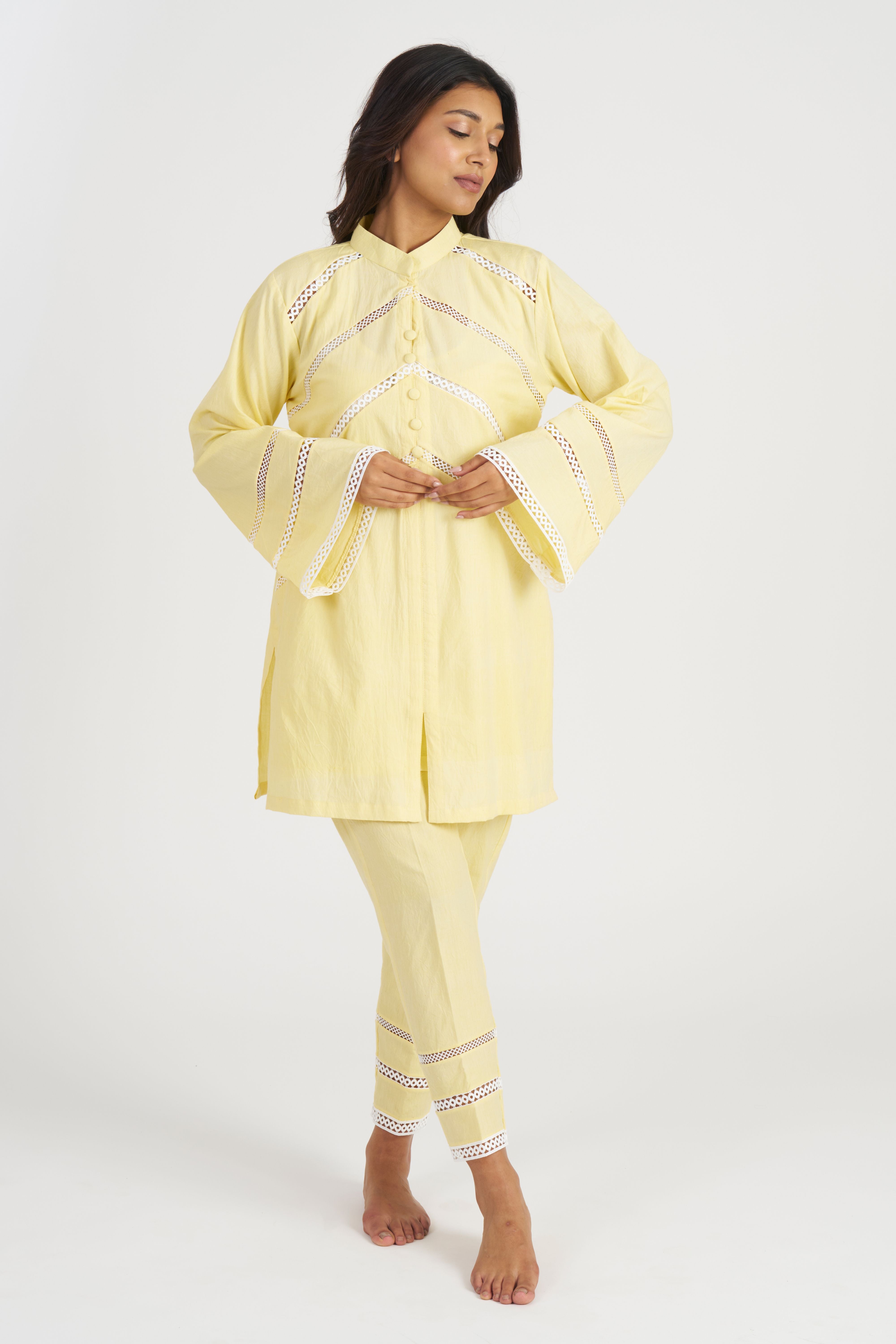 Lemon Yellow Lola Rose Co-Ord Set