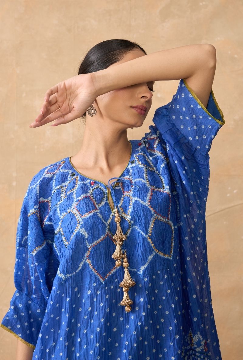 Blue Bandhani Ruhi 2.0 Kurta Set