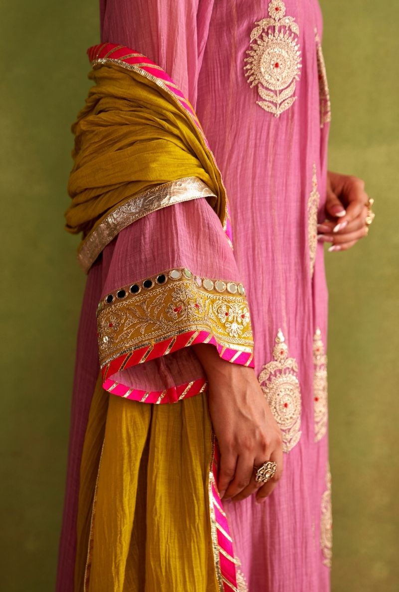 Lilac Big Motifs Morbagh Kurta Set