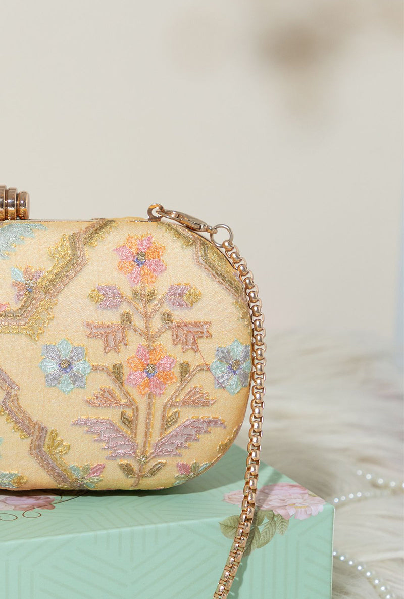 Avira Capsule Clutch- Yellow