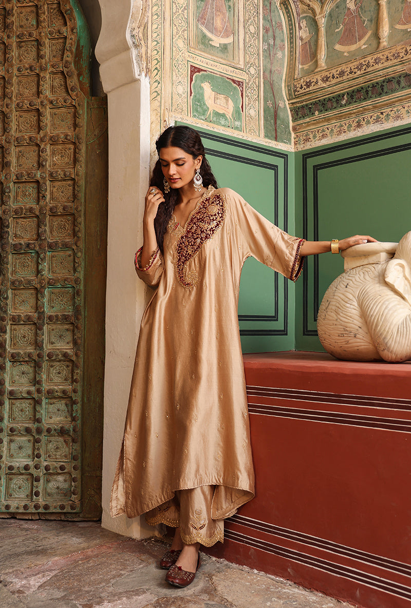 Ivory Raag Kaftan Set