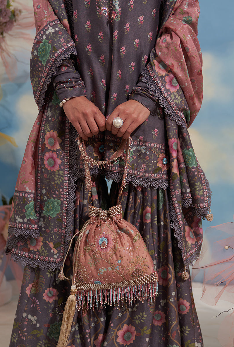 Purple Mughal Made In Heaven Sharara Set