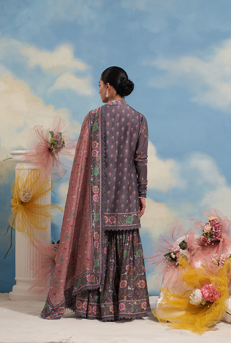 Purple Mughal Made In Heaven Sharara Set