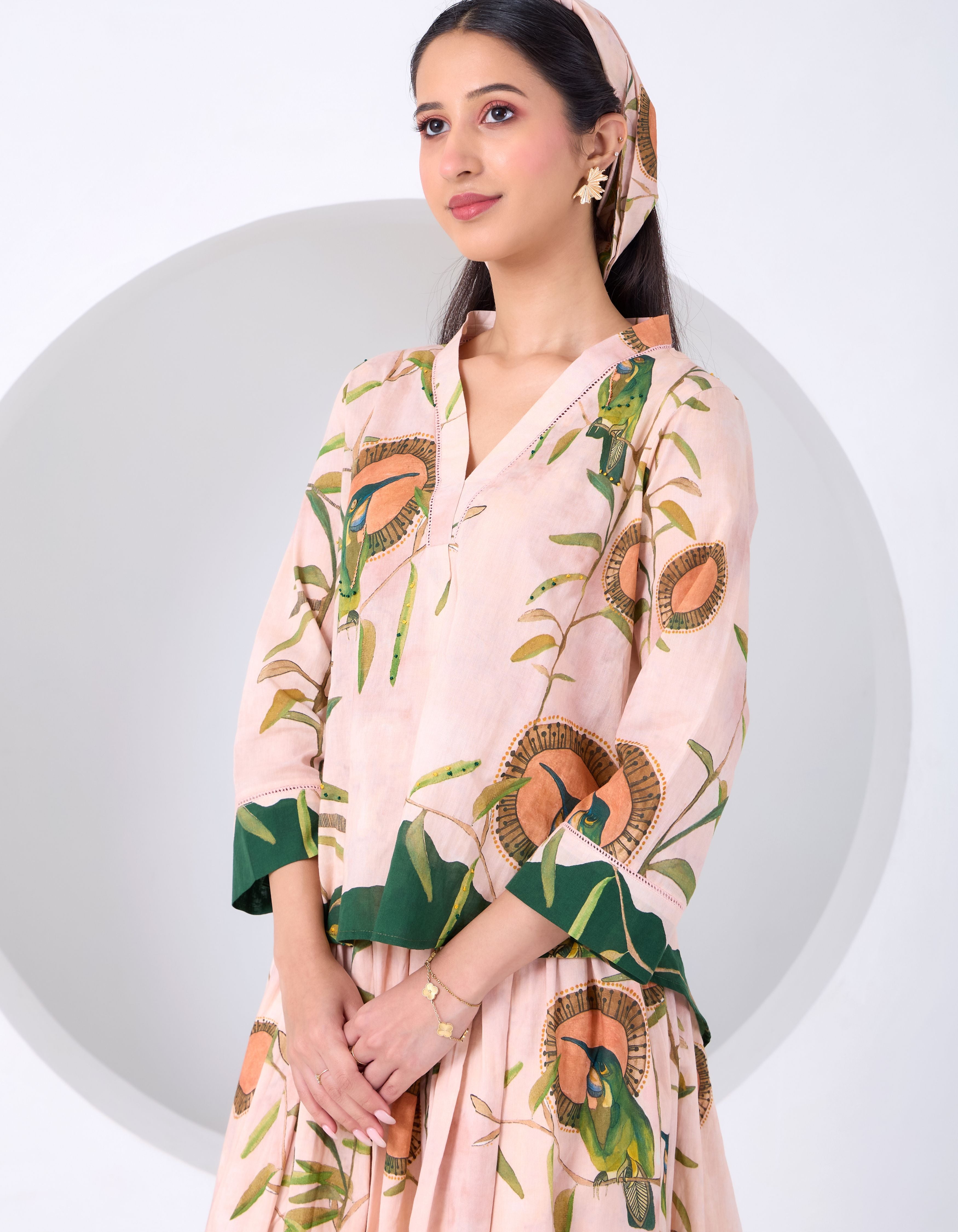 Peach Montane June Skirt Set