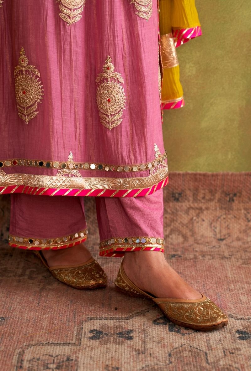 Lilac Big Motifs Morbagh Kurta Set