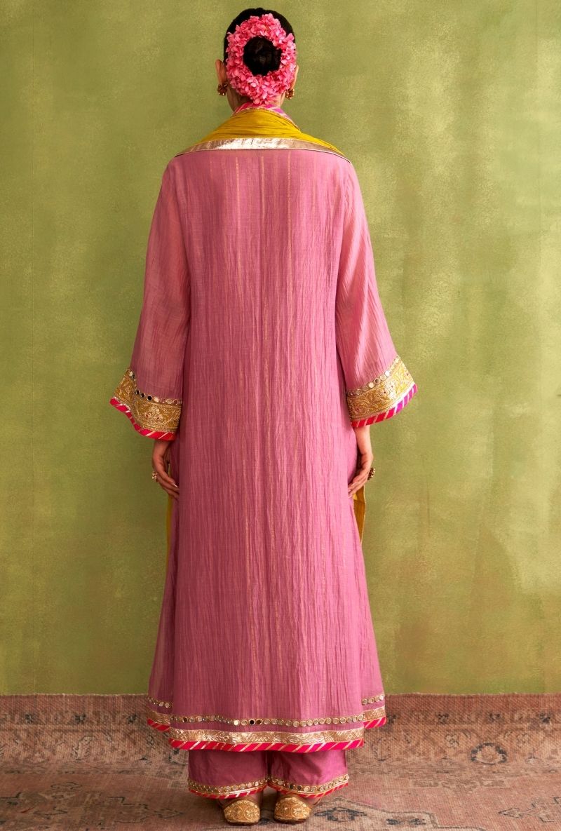 Lilac Big Motifs Morbagh Kurta Set