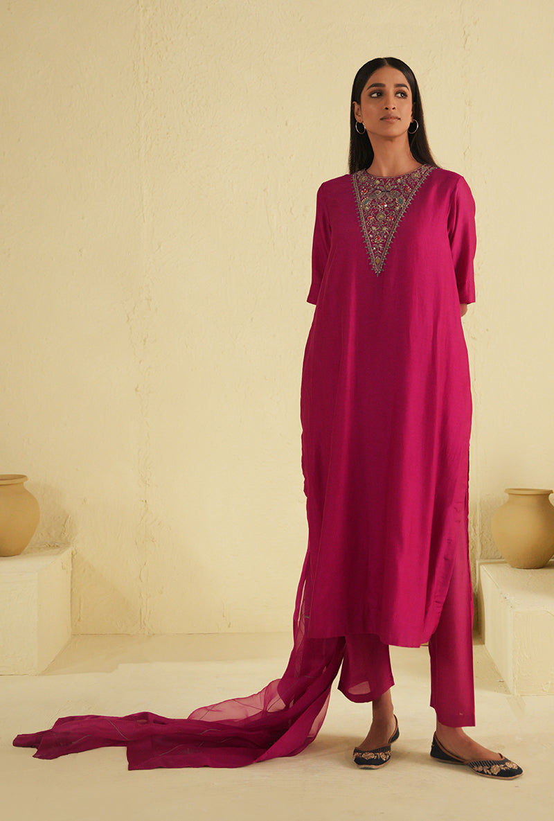 Hot Pink Noorie Kurta Set
