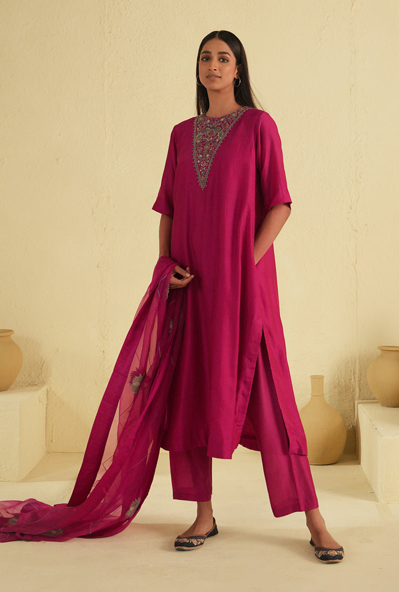 Hot Pink Noorie Kurta Set