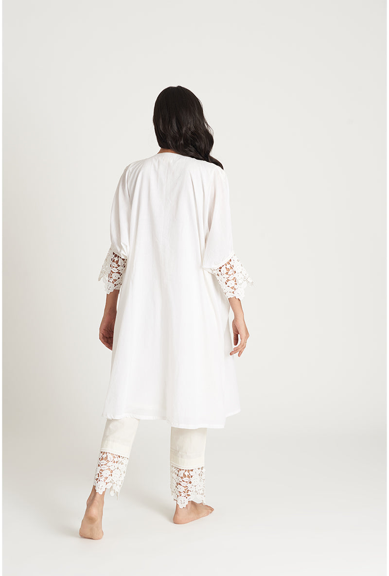 Pearly Off White Kaaftan Ivy Laila Kurta Set