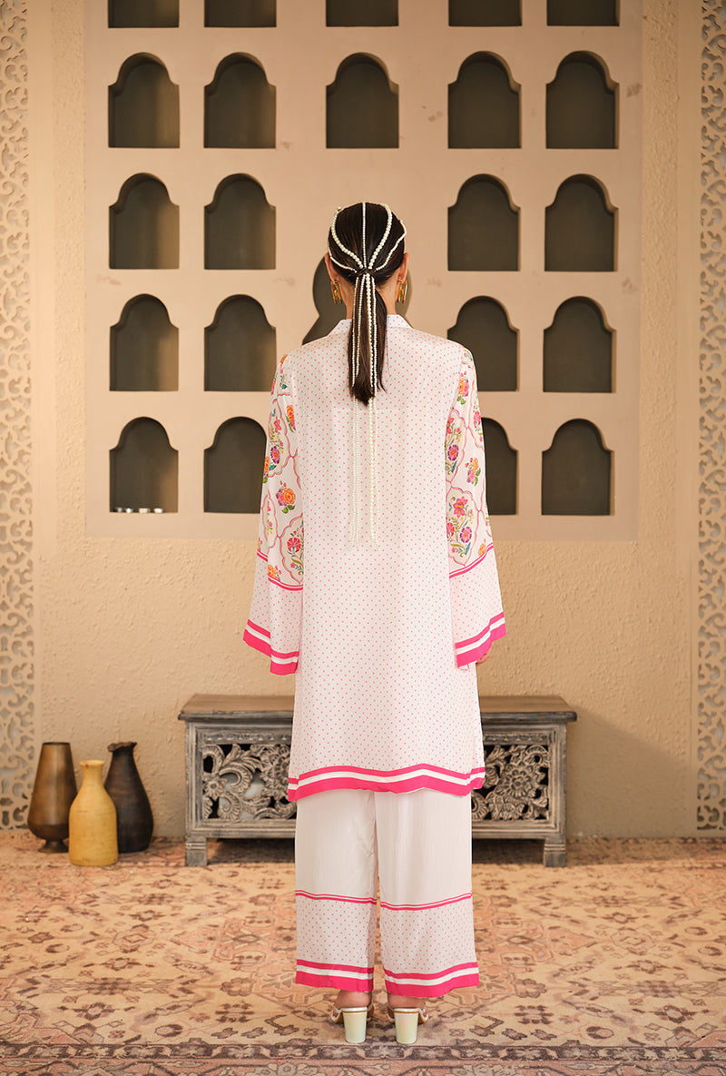 White Floral Chintz Goonj Co-Ord