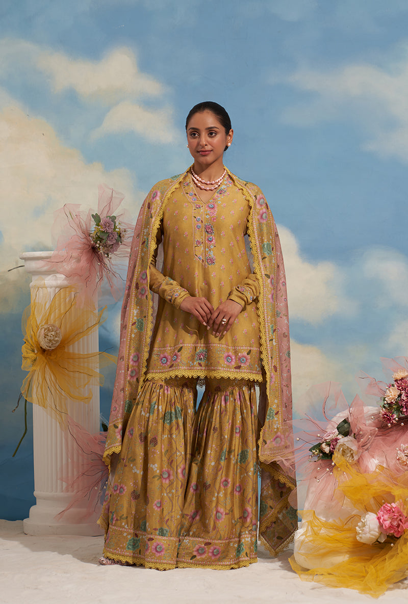 Yellow Mughal Made In Heaven Sharara Set