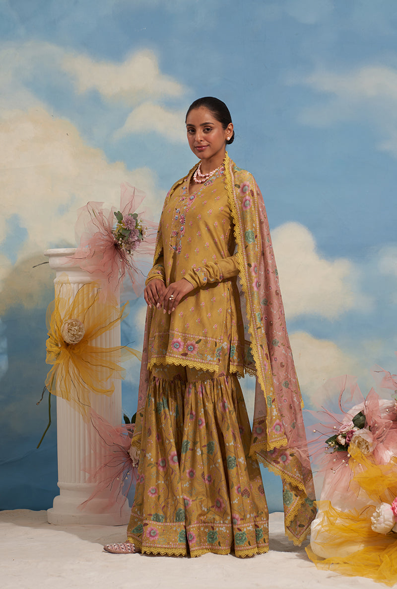 Yellow Mughal Made In Heaven Sharara Set