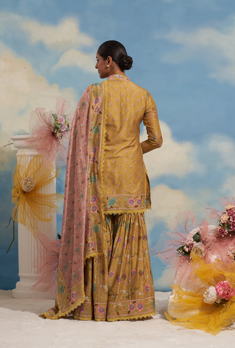 Yellow Mughal Made In Heaven Sharara Set