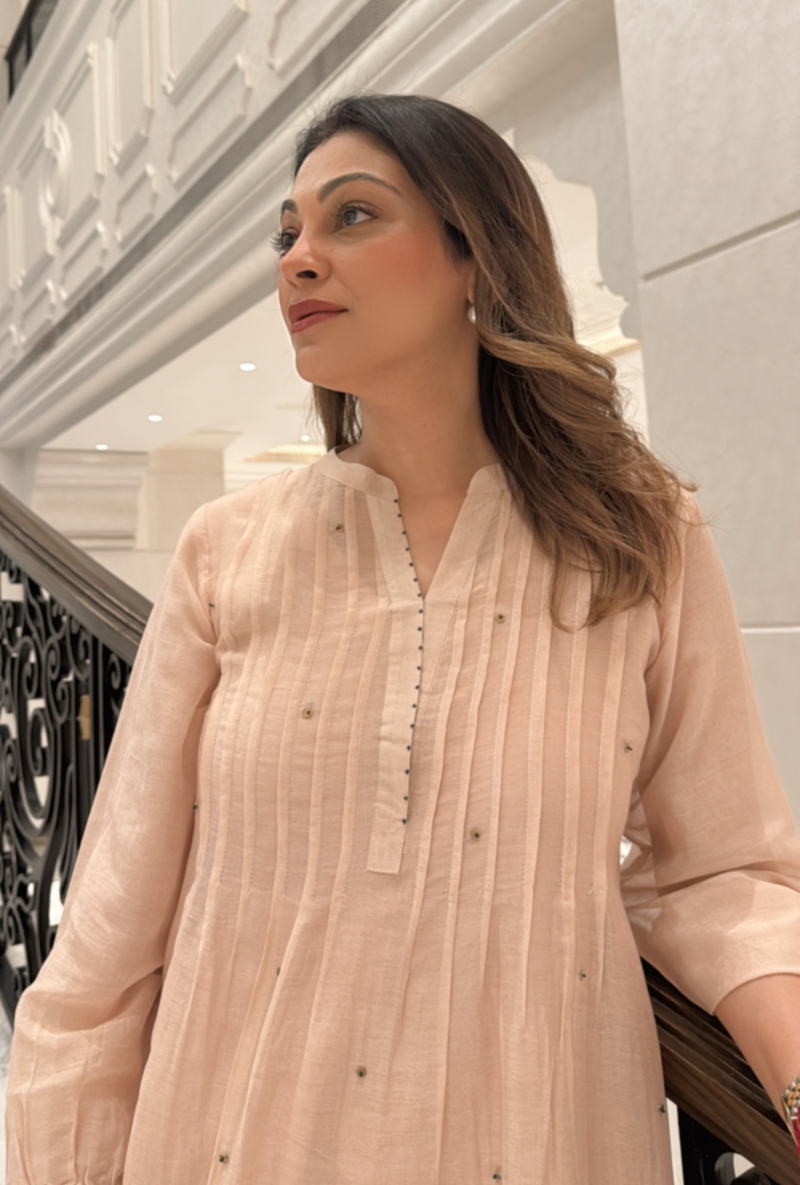 Meghna Nayyar in Peach Dahlia Co-ord Set