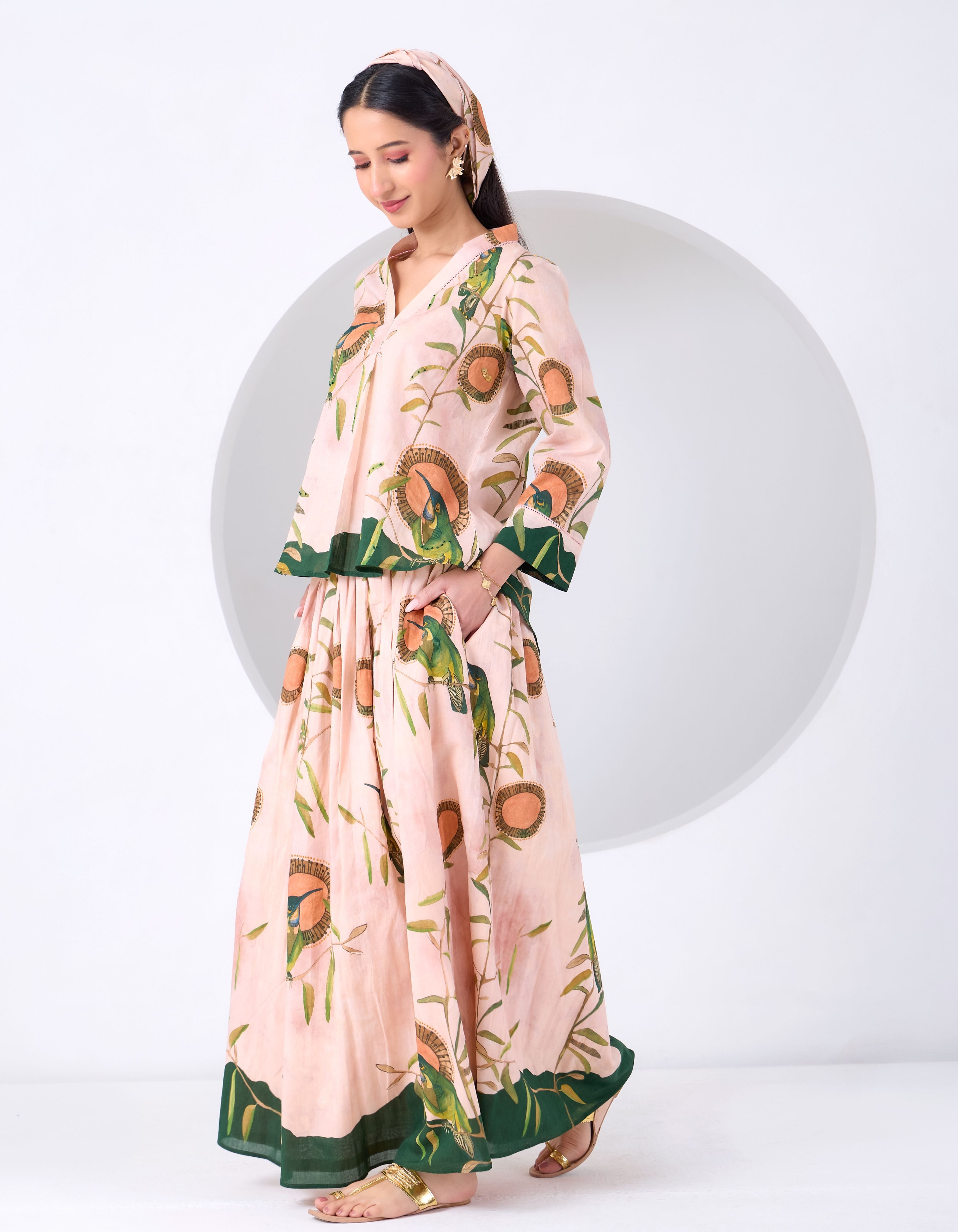 Peach Montane June Skirt Set