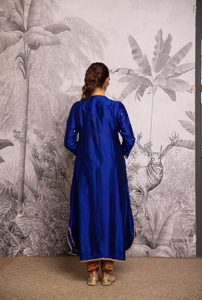 Blue Bird Embroidered Long Shaheen Salwar Set