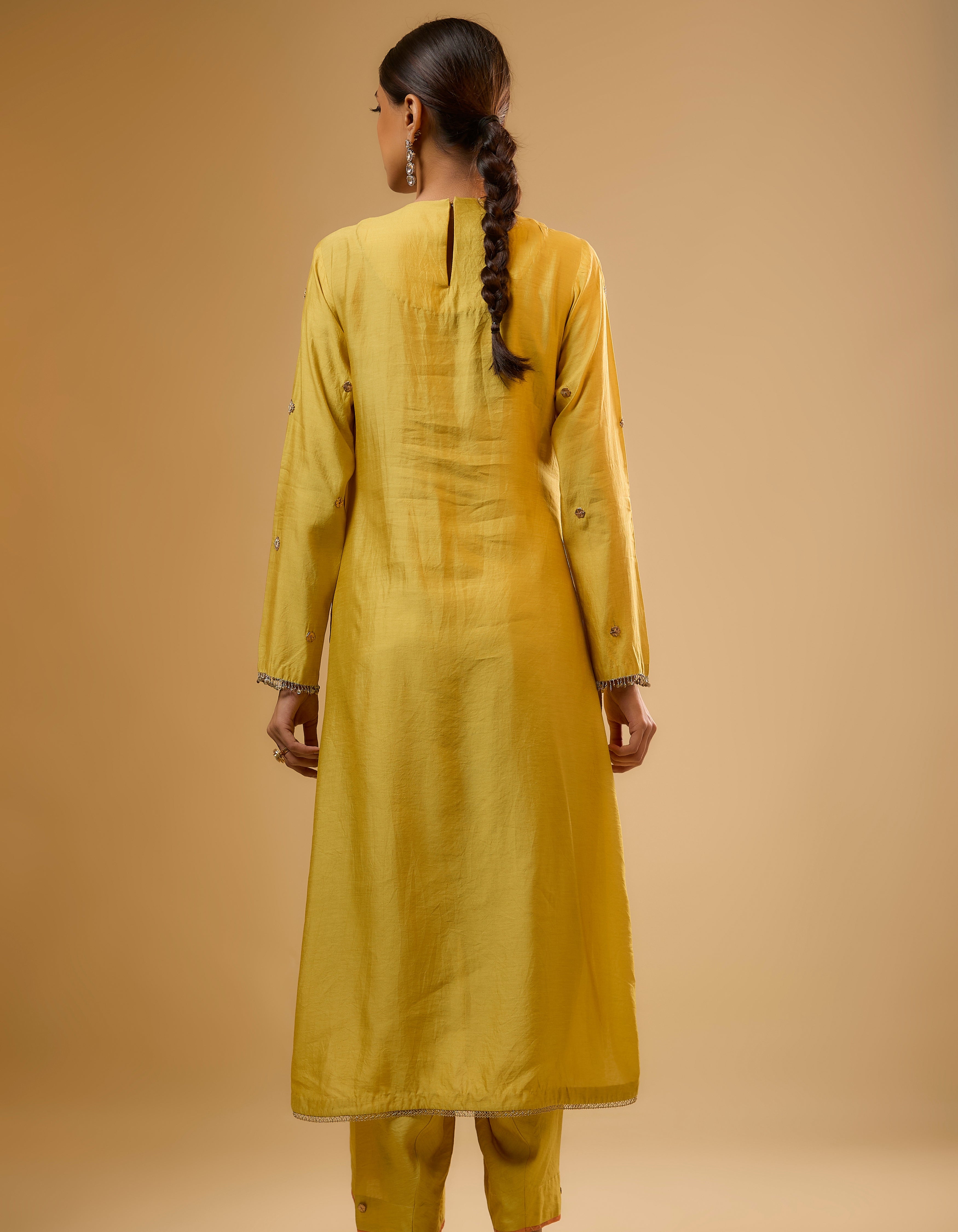 Yellow Lotus Yoke Rani Kurta Set