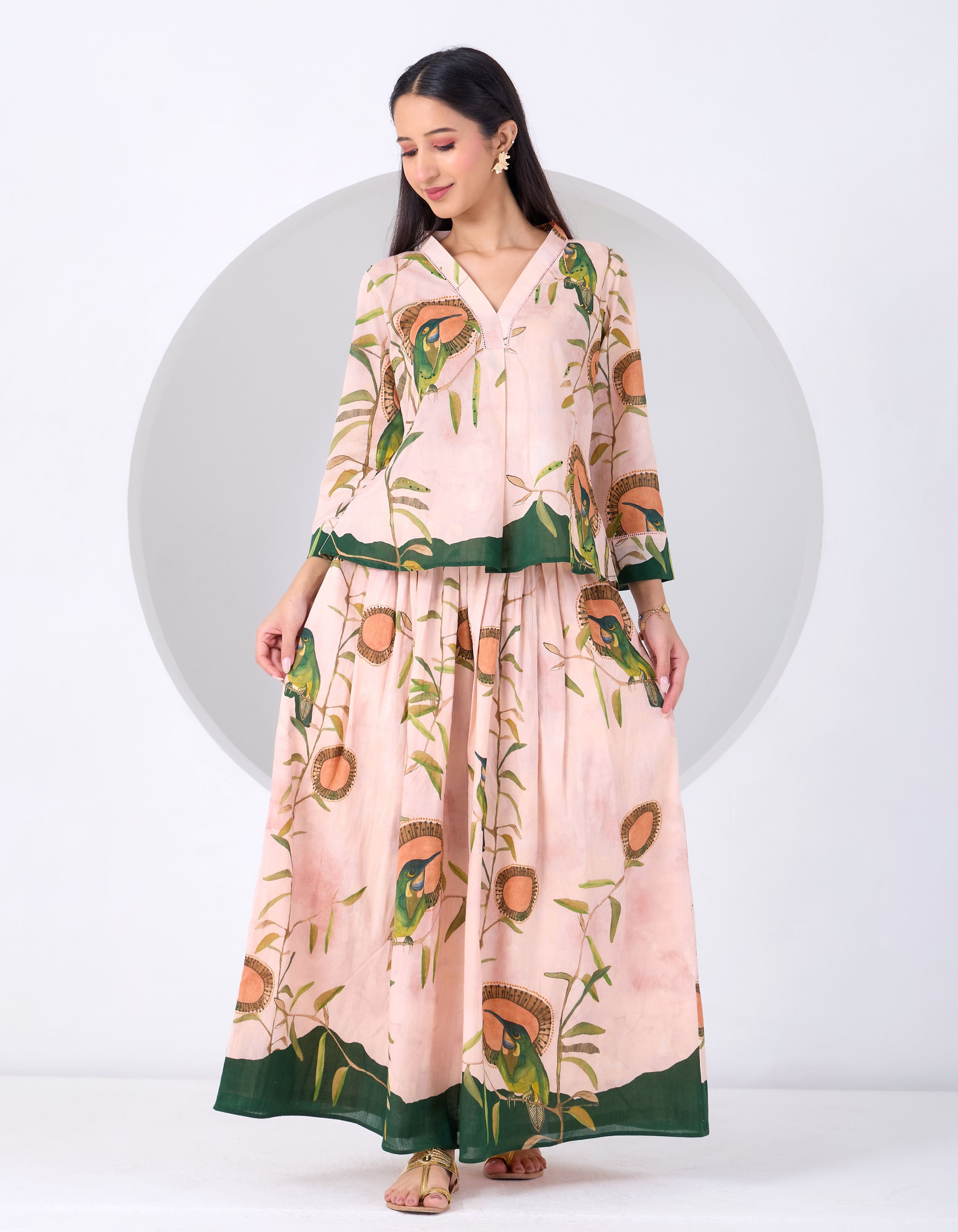 Peach Montane June Skirt Set