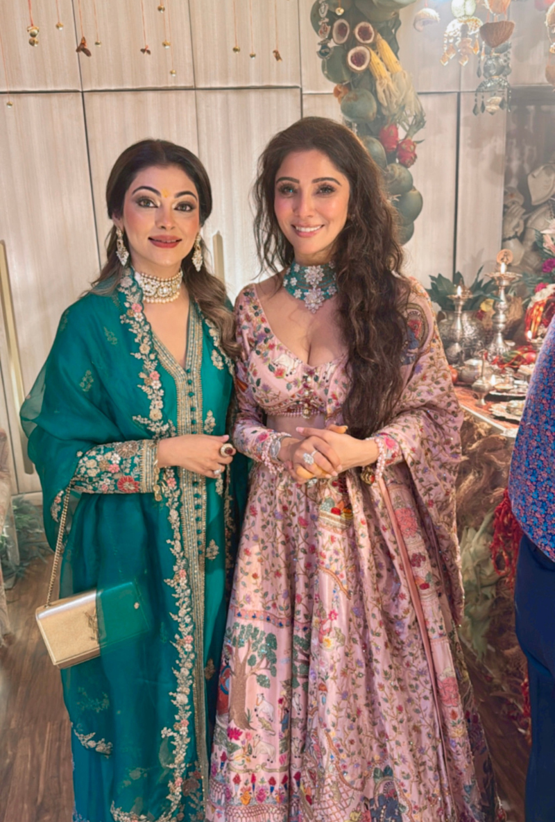Meghna Nayyar in Green Long Jacket Kurta Set