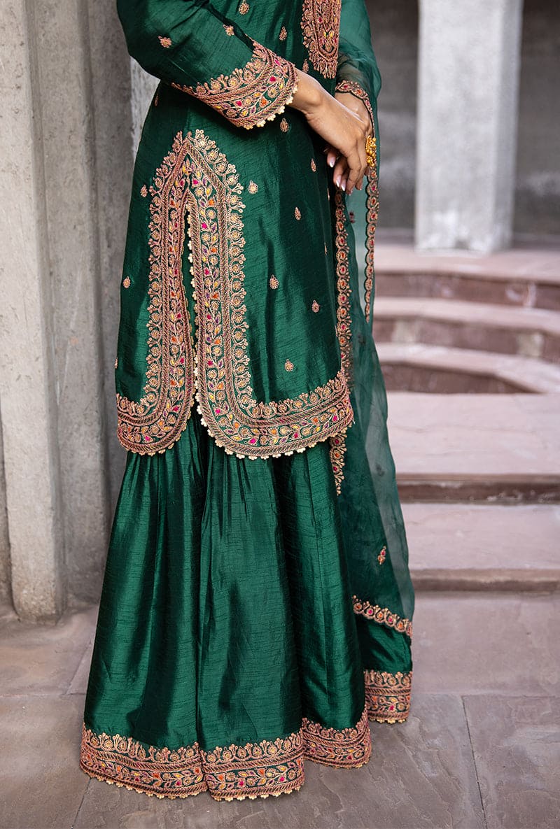 Shivani Girdhar In Green Gharara Ulfat Set