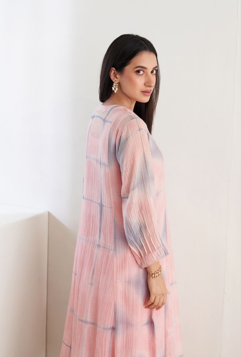 Pink Clamp Dye Ruhi 2.0 Kurta Set