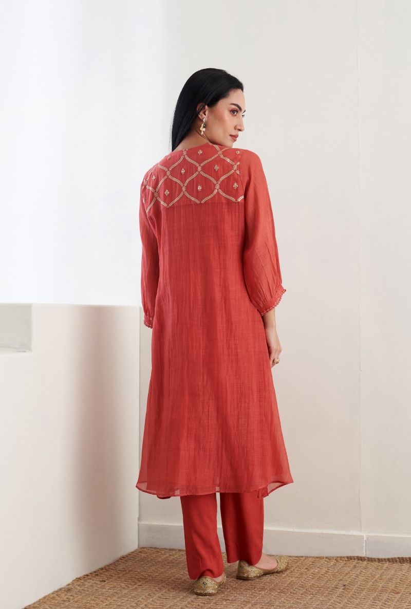 Coral Empire Line Ruhi 2.0 Kurta Set
