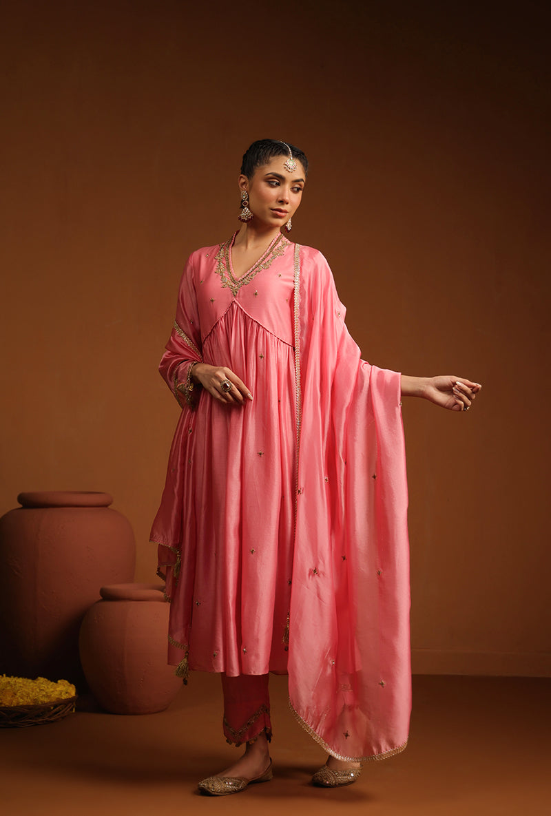 Pink Chunnat Ishq Kurta Set