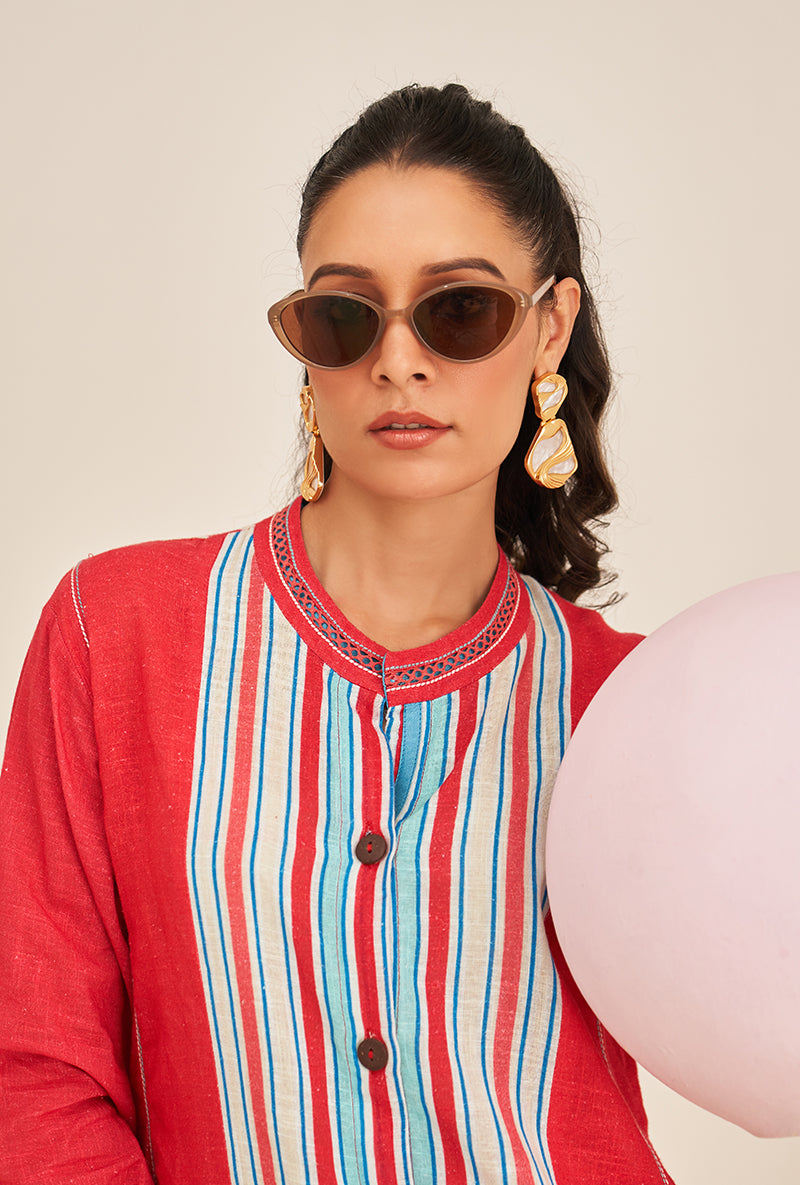 Red Multi Stripe Bella Co-ord Set