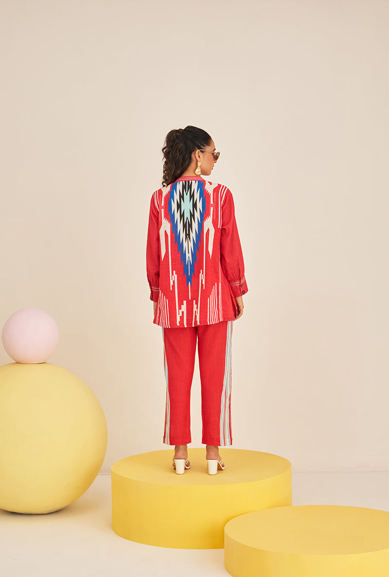 Red Multi Stripe Bella Co-ord Set