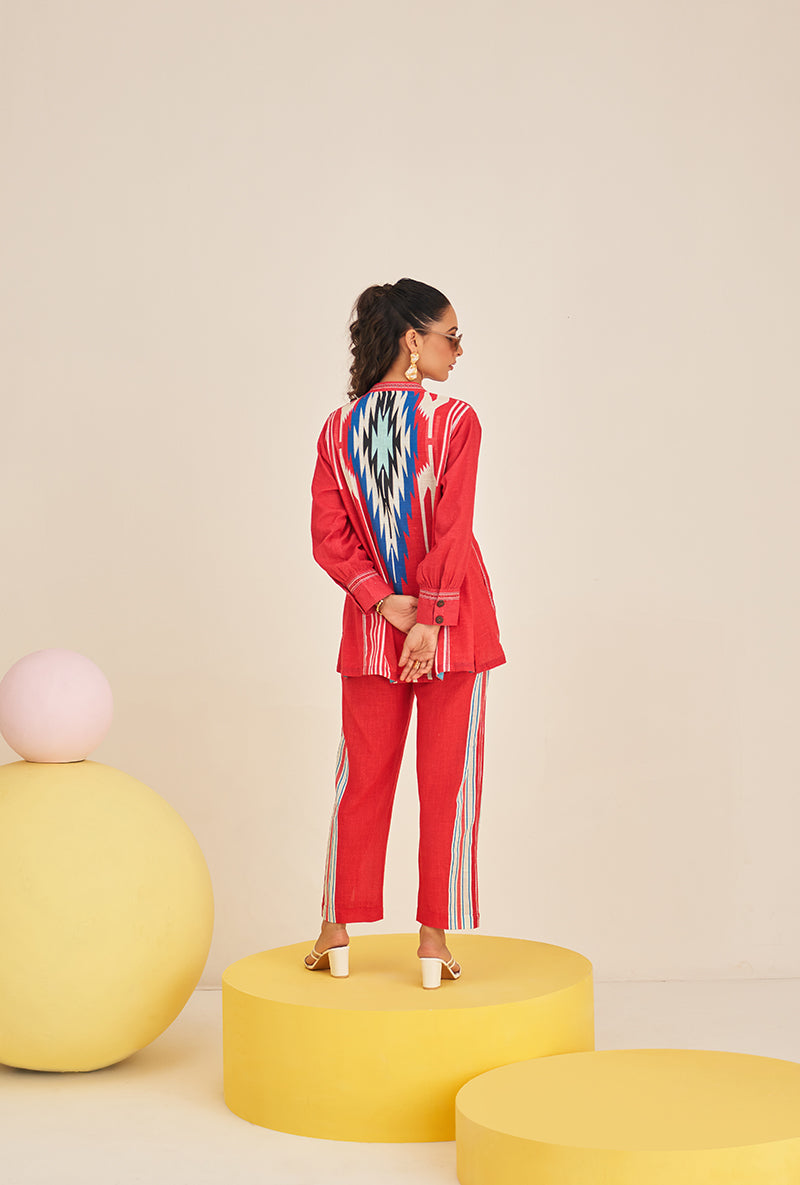 Red Multi Stripe Bella Co-ord Set