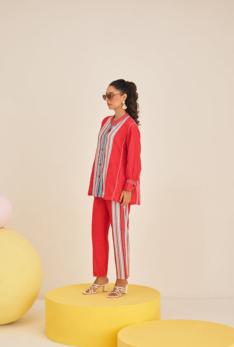 Red Multi Stripe Bella Co-ord Set
