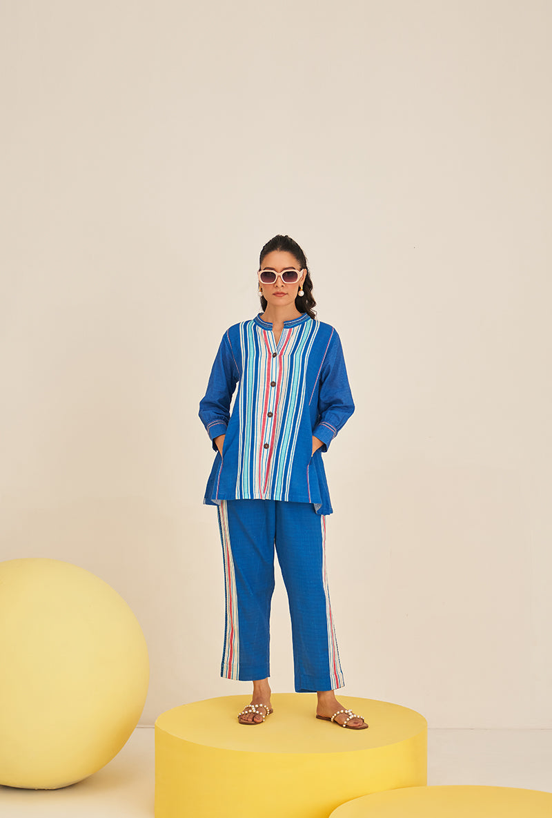 Blue Multi Stripe Bella Co-ord Set