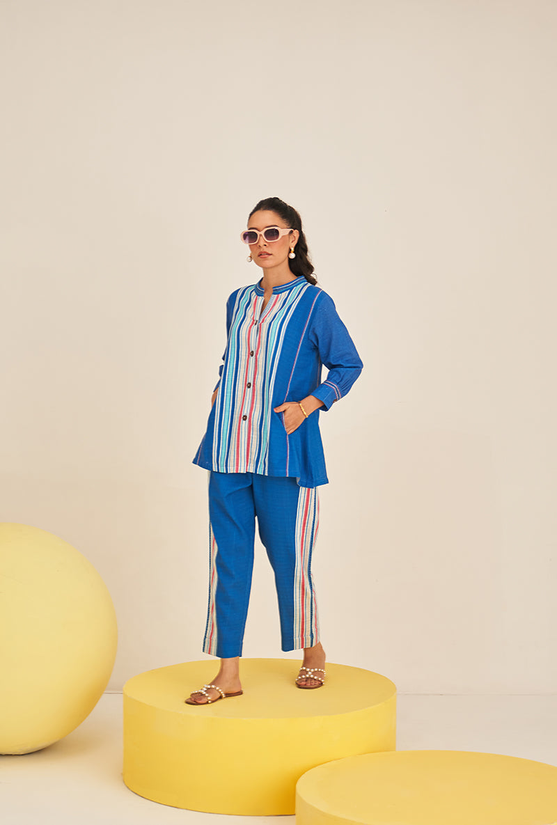 Blue Multi Stripe Bella Co-ord Set