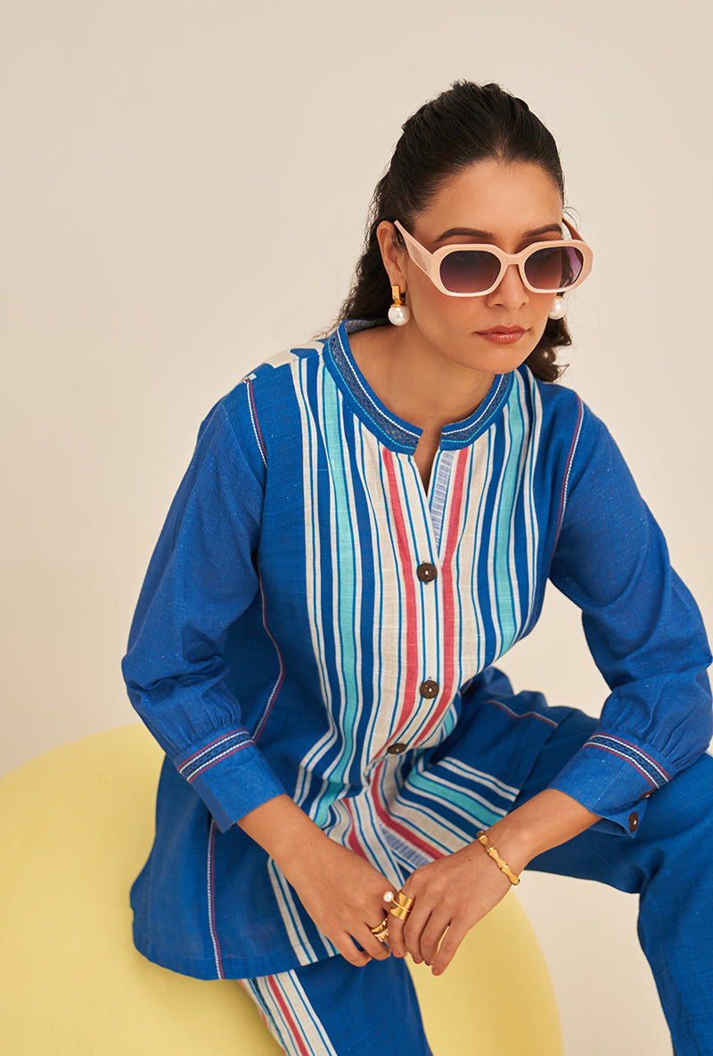 Blue Multi Stripe Bella Co-ord Set