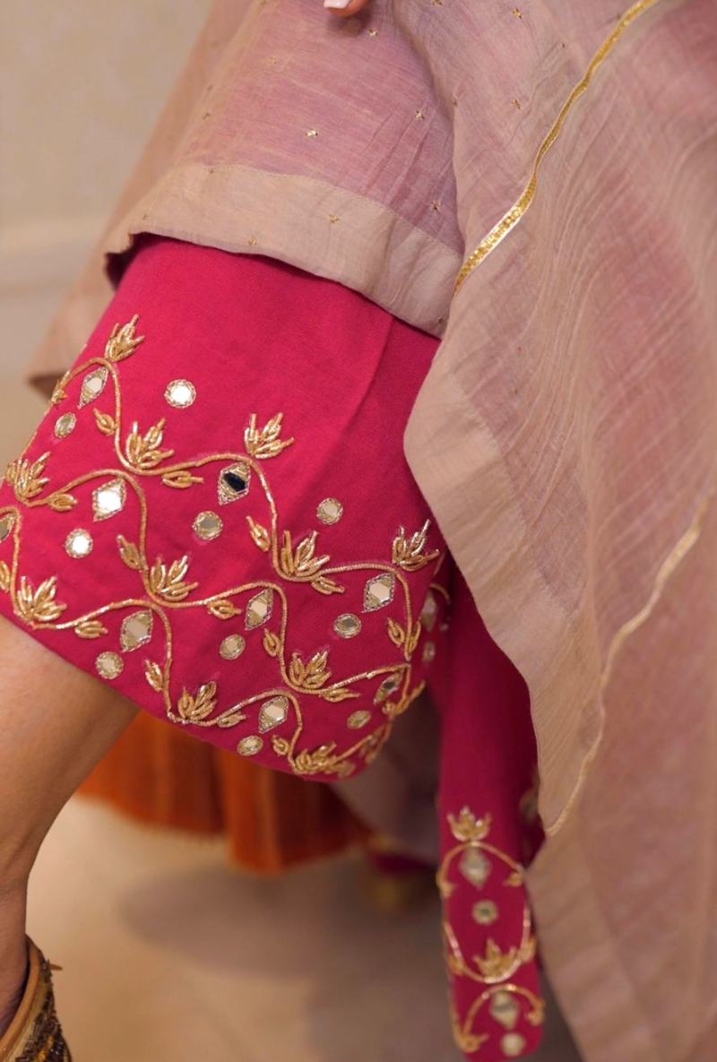 Meghna Nayyar in Tri Colour Anarkali Set