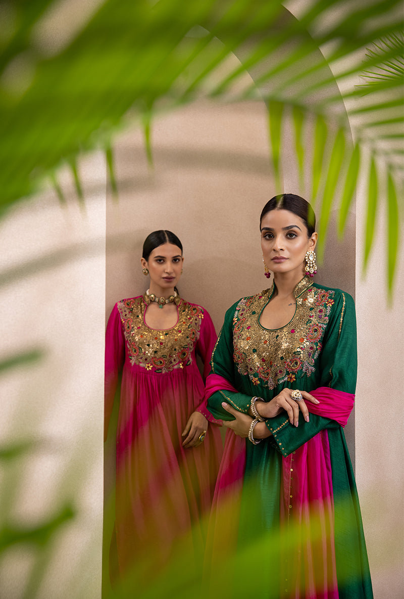 Meghna Nayyar in Pink Paisley Matka Adhira Kurta Set