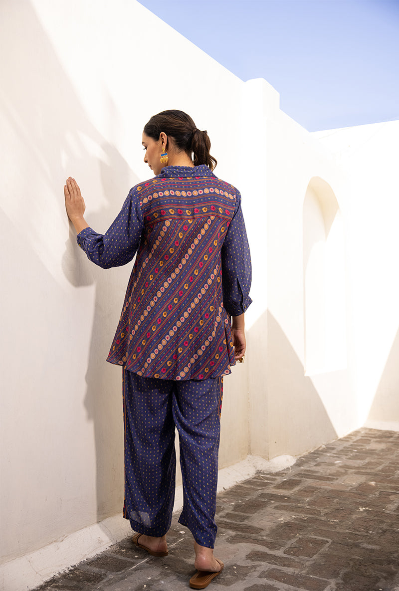 Blue Shell Pocket Sufia Co-ord Set