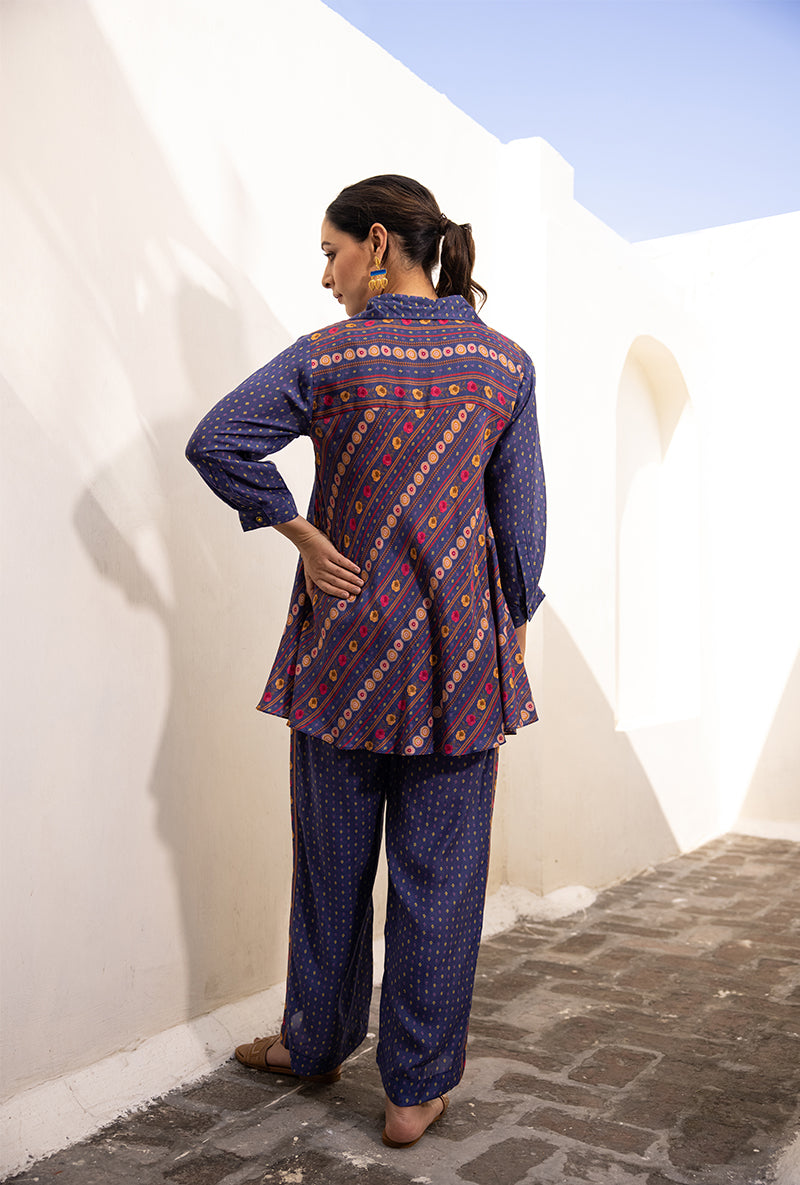 Blue Shell Pocket Sufia Co-ord Set