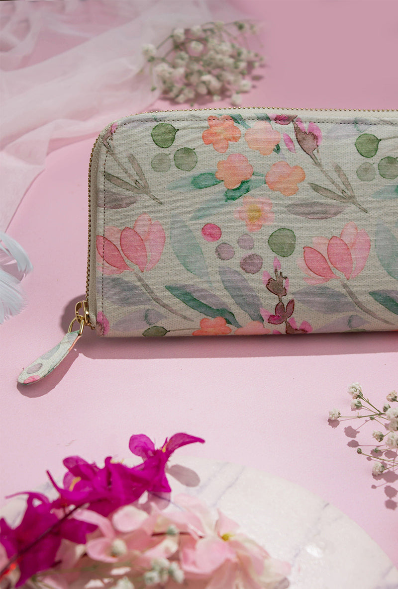 Green Cynthia Floral Printed Wallet