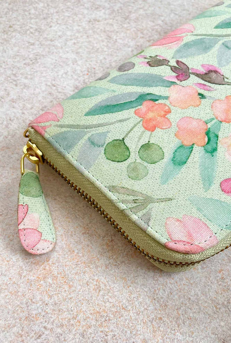 Green Cynthia Floral Printed Wallet