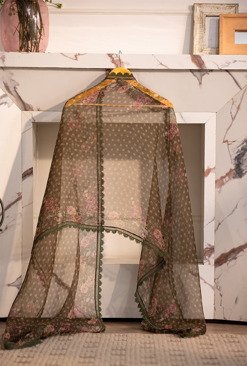 Green Classic Cascade Navya Kurta Set