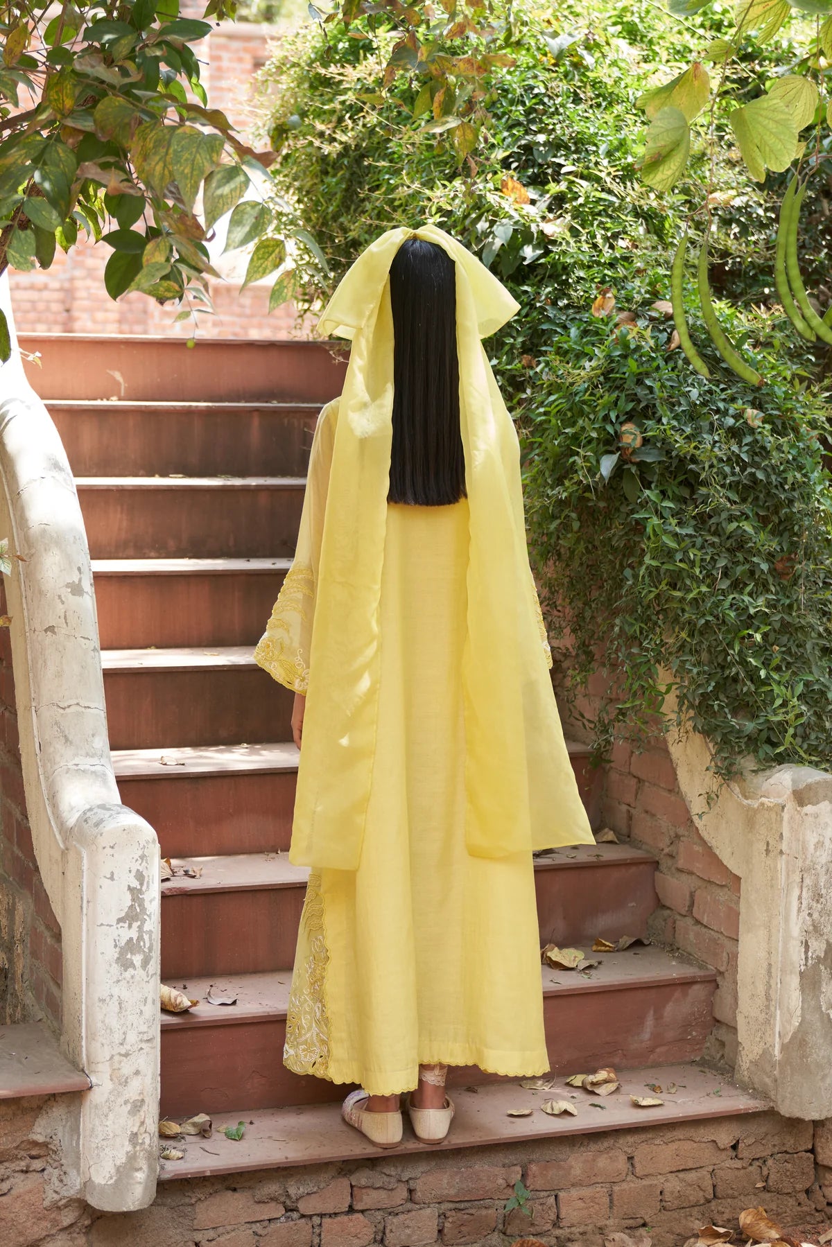 Lemon Yellow Poppy Maple Dress