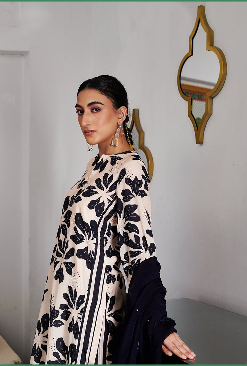 Black Digital Printed Summer Wishlist Kurta Set