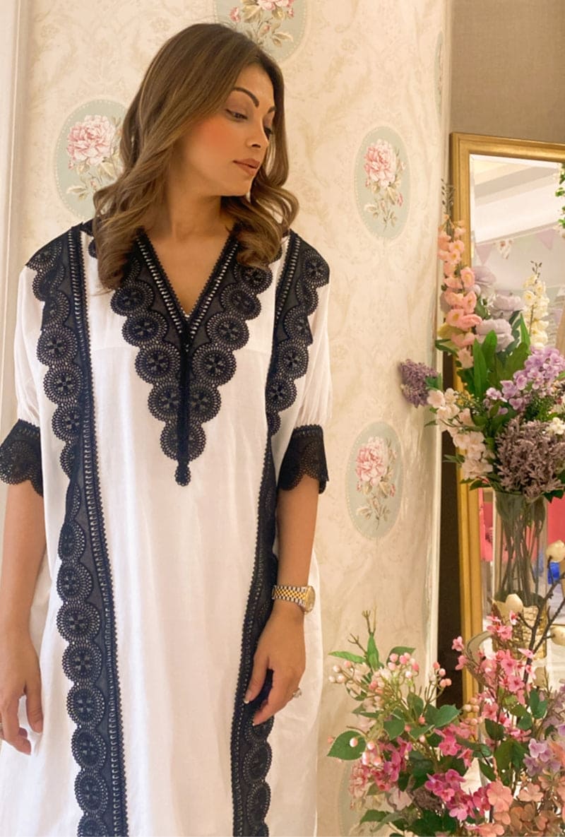 Meghna Nayyar In Pearly Off White Kaaftan Kurta Pam Laila Kurta Set